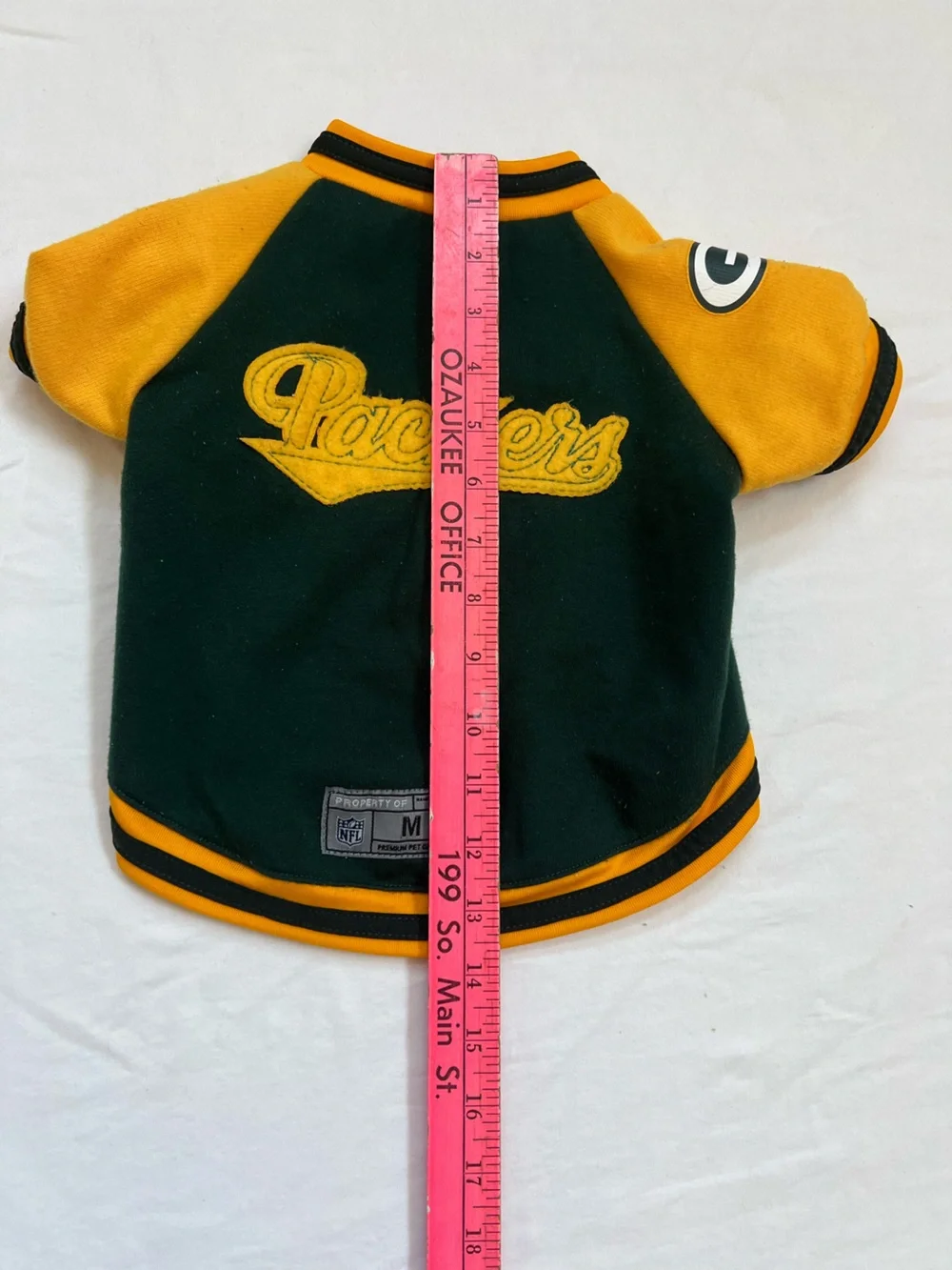 Green Bay Packers Pet Bomber Jacket NFL Shirt for Dogs & Cats MEDIUM Green Gold